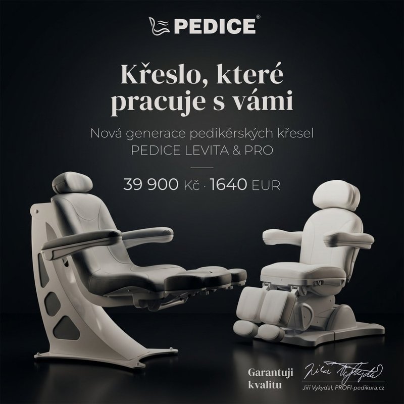 Produktový banner PEDICE pro pedikérská křesla, projekt Profi-pedikúra